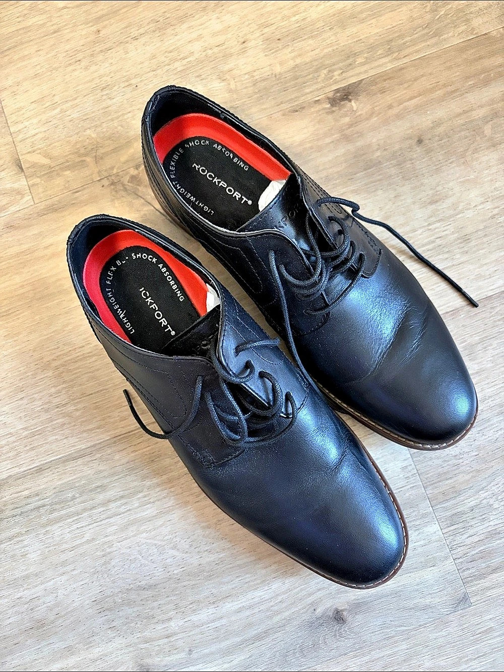 Rockport BX2410 Men's Leather Oxfords Black US 8 M